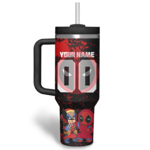 Custom Ohio State Buckeyes x Deadpool Stanley Style Tumblers