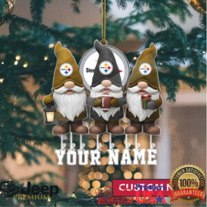 Custom Pittsburgh Steelers Fan Gnome Ornament Custom Pittsburgh Steelers Fan Gnome Ornament