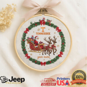 Custom Santa & Reindeer Sleigh Christmas Ornament Custom Santa & Reindeer Sleigh Christmas Ornament