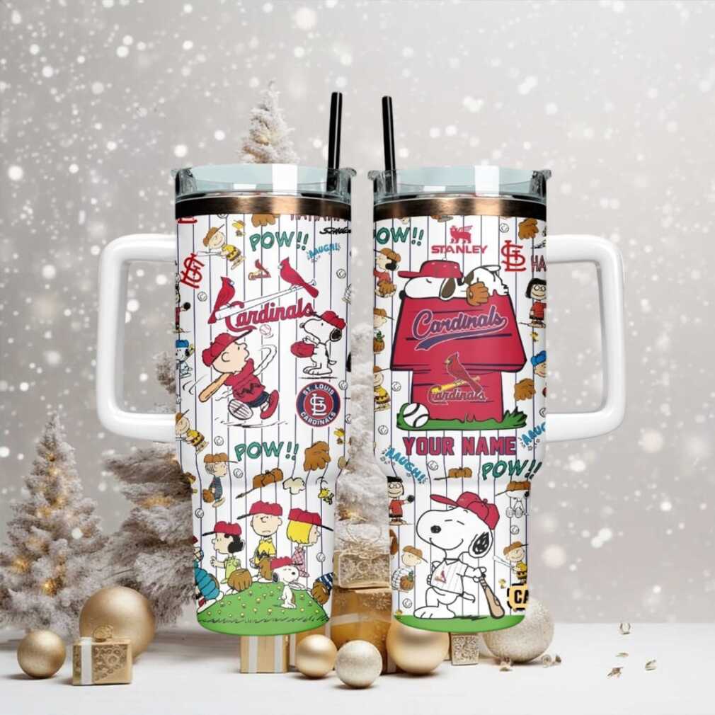 Custom Stanley Tumbler St. Louis Cardinals Snoopy Peanuts Fan Gift Custom Stanley Tumbler St. Louis Cardinals Snoopy Peanuts Fan Gift