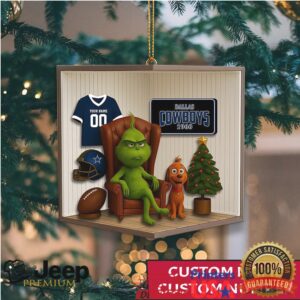 Custom The Grinch Steals the Cowboys' Christmas Personalized Ornament