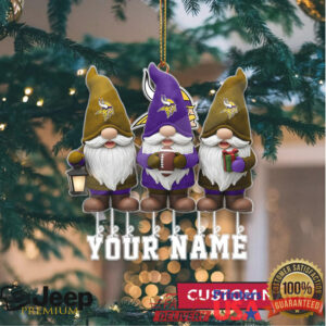 Custom Vikings Football Fan Gnome Holiday Ornament Custom Vikings Football Fan Gnome Holiday Ornament