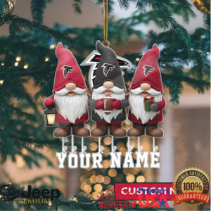 Customizable Atlanta Falcons Gnome Family Christmas Ornament Customizable Atlanta Falcons Gnome Family Christmas Ornament