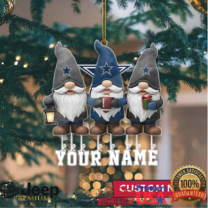 Customizable Dallas Cowboys Gnomes Christmas Ornament Customizable Dallas Cowboys Gnomes Christmas Ornament