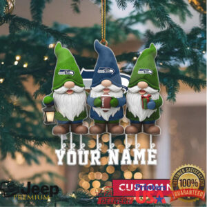 Customizable Gnomes Football Team Christmas Ornament with Names Customizable Gnomes Football Team Christmas Ornament with Names