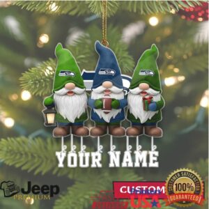 Customizable Gnomes Football Team Christmas Ornament with Names