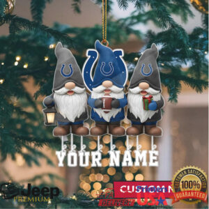 Customizable Indianapolis Colts Gnomes Christmas Ornament Customizable Indianapolis Colts Gnomes Christmas Ornament
