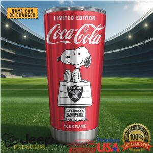 Customizable Limited Edition Coca Cola Las Vegas Raiders Snoopy Tumbler