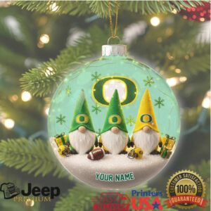 Customizable Oregon Ducks Gnome Christmas Ornament