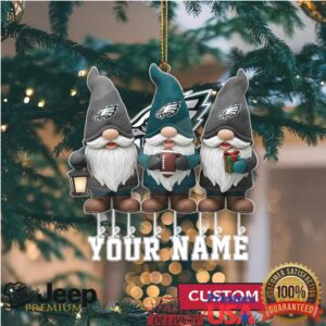 Customizable Philadelphia Eagles Gnome Christmas Ornament