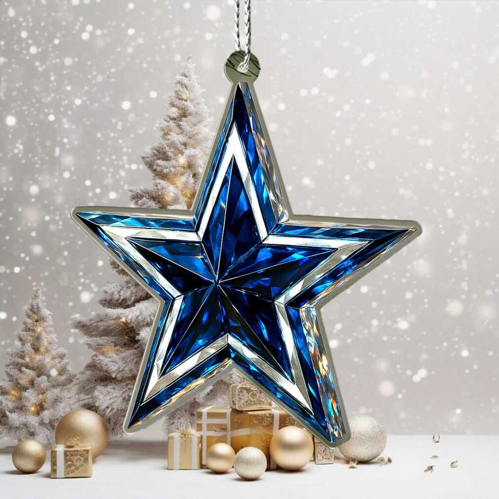 Dallas Cowboys Crystal Star Ornament Dallas Cowboys Crystal Star Ornament