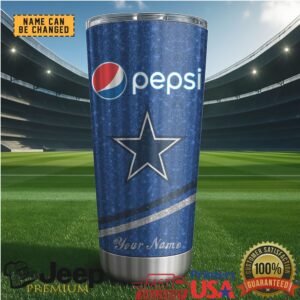 Dallas Cowboys Mix Pepsi Blue Tumbler Custom Name