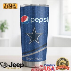 Dallas Cowboys Mix Pepsi Blue Tumbler Custom Name