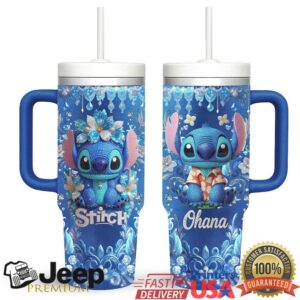Disney Lilo & Stitch Ohana 40oz Insulated Tumbler with Handle and Straw