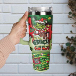 Don't Be A Grinch 40oz Christmas Tumbler with Handle