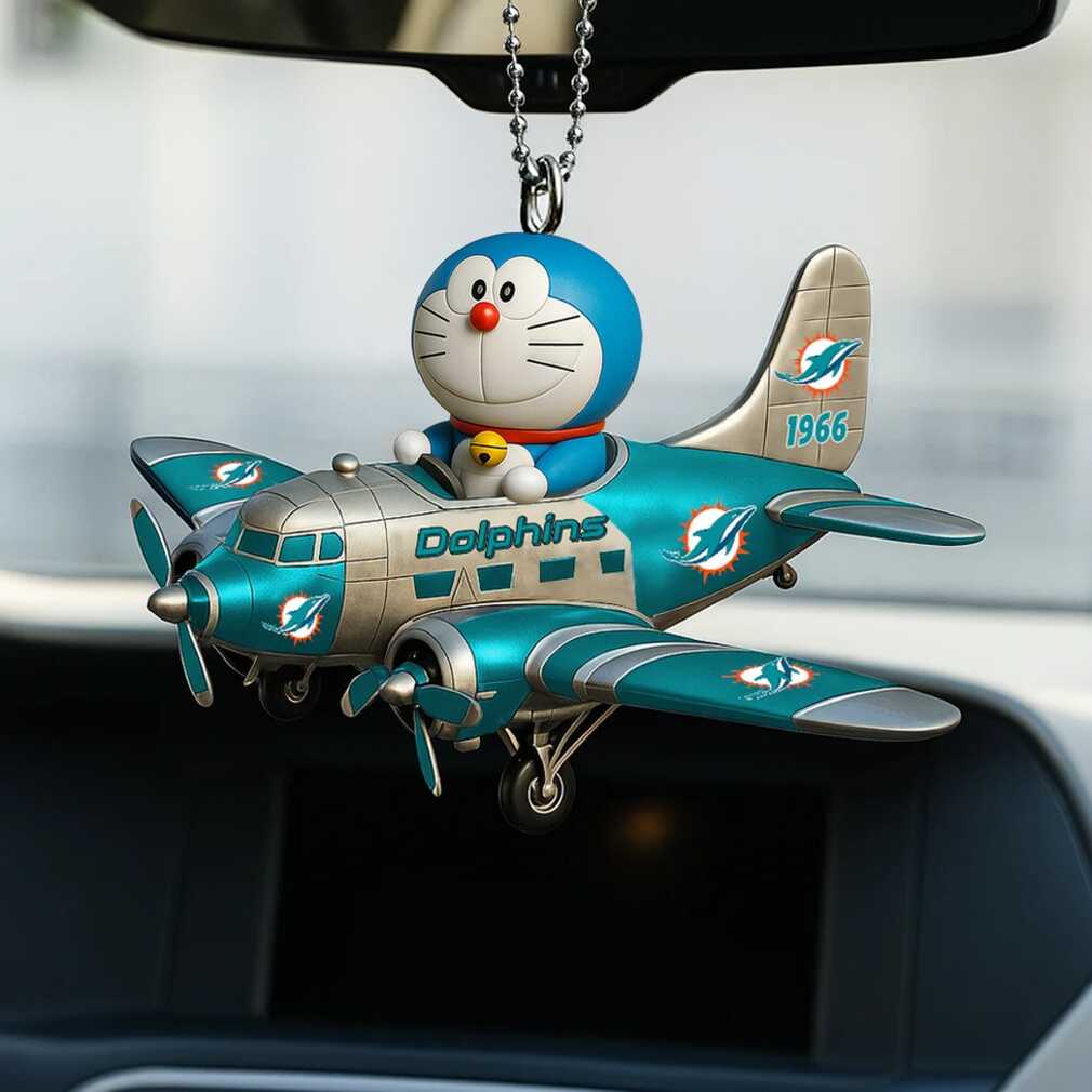 Doraemon Miami Dolphins Airplane Car Ornament Doraemon Miami Dolphins Airplane Car Ornament
