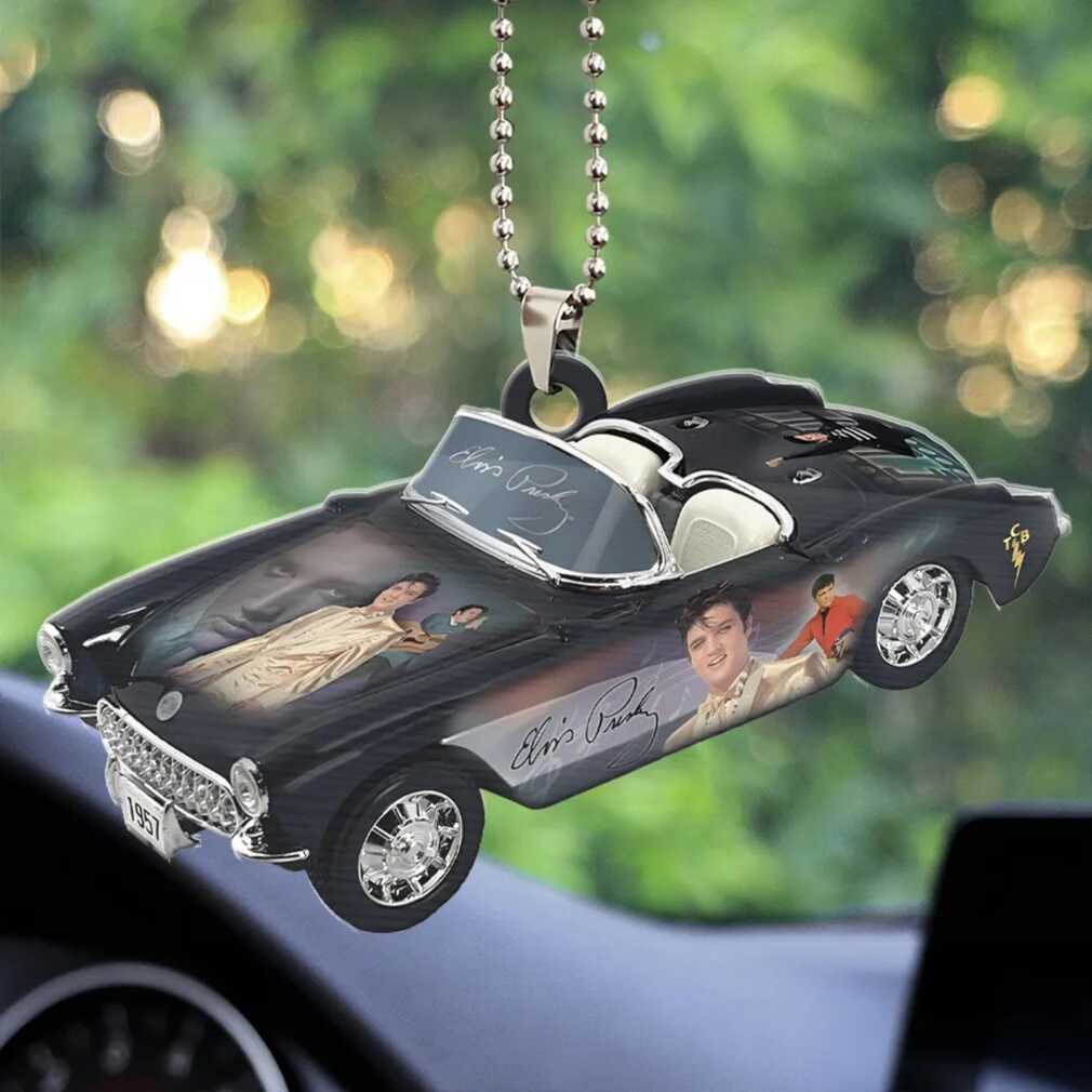 Elvis Presley 1957 Chevrolet Corvette Hanging Ornament Elvis Presley 1957 Chevrolet Corvette Hanging Ornament