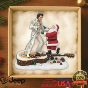 Elvis Presley and Santa Claus Duet Ornament