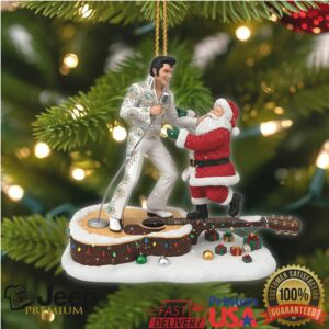 Elvis Presley and Santa Claus Duet Ornament