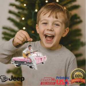 Elvis Presley's Pink Cadillac Christmas Ornament