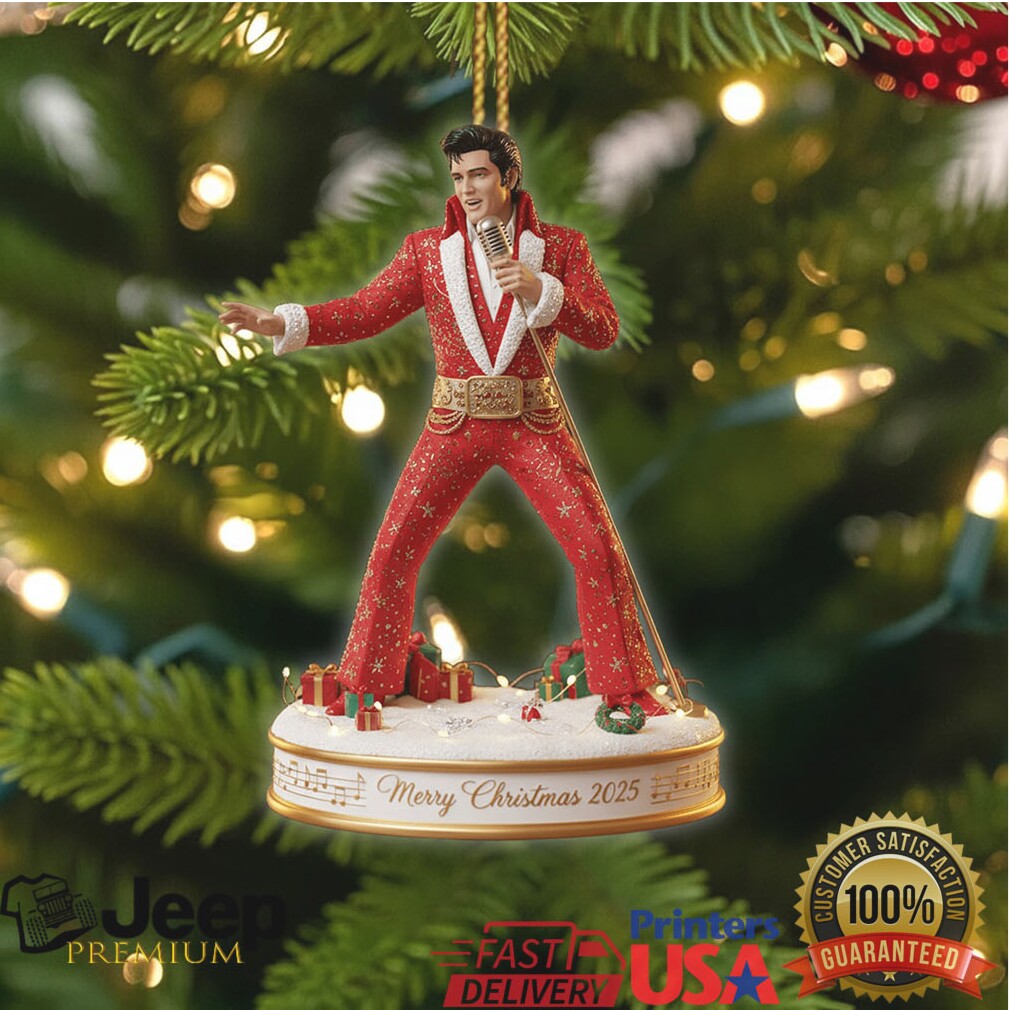Elvis in Red Jumpsuit Christmas Ornament Elvis in Red Jumpsuit Christmas Ornament