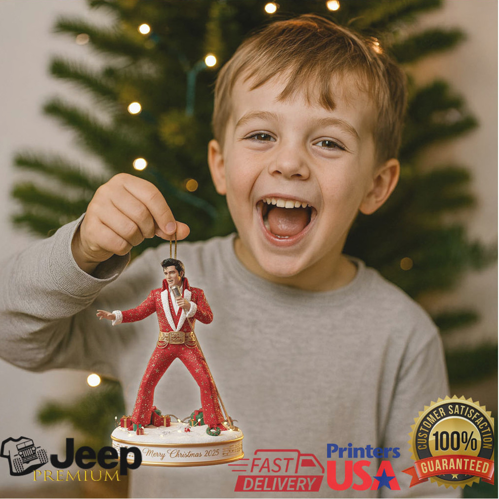 Elvis in Red Jumpsuit Christmas Ornament Elvis in Red Jumpsuit Christmas Ornament