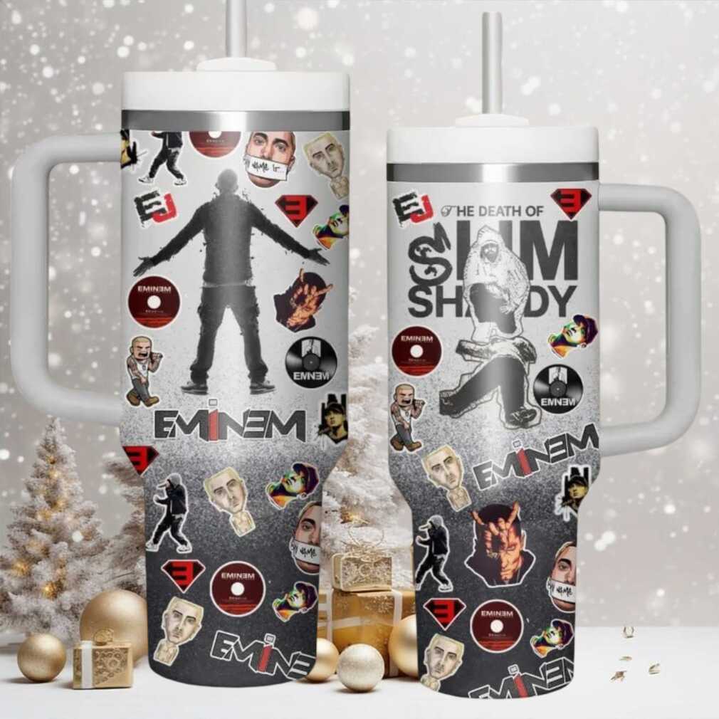 Eminem The Death of Slim Shady 40oz Tumbler with Handle Eminem The Death of Slim Shady 40oz Tumbler with Handle