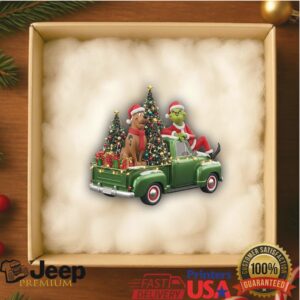 Enesco Dr. Seuss Grinch by Jim Shore Red Truck Hanging Ornament