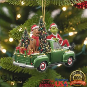 Enesco Dr. Seuss Grinch by Jim Shore Red Truck Hanging Ornament