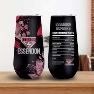 Essendon Bombers Die Hard Fan Nutrition Facts Tumbler