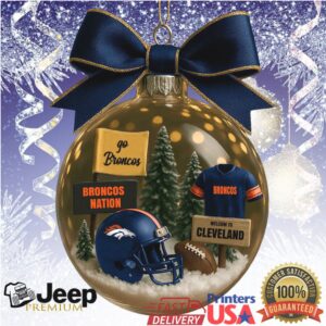 FOCO Denver Broncos 2 Pack Ball Ornament
