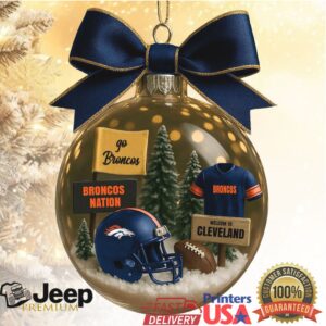 FOCO Denver Broncos 2 Pack Ball Ornament