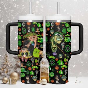 Feid Ferxxo Stanley Tumbler Que Chimba Mor Green & Orange Design