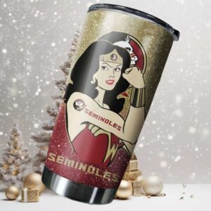 Florida State Seminoles Wonder Woman Glitter Tumbler