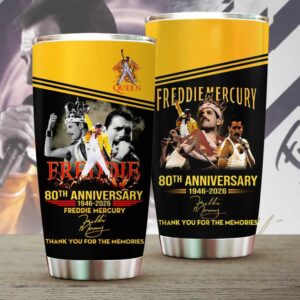 Freddie Mercury Thank You For The Memories 80th Anniversary Tumbler