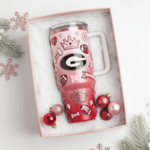 Georgia Bulldogs 40oz Go Dawgs Queen Tumbler with Handle & Straw