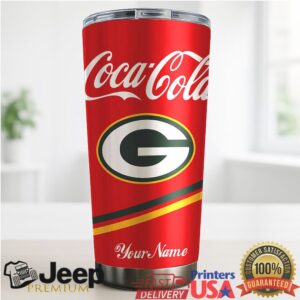 Green Bay Packers NFL Team Mix Coca Red Tumbler Custom Name