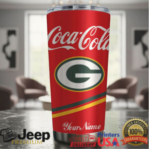 Green Bay Packers NFL Team Mix Coca Red Tumbler Custom Name