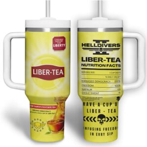 Helldivers 2 Liber Tea Nutrition Facts Tumbler