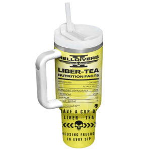 Helldivers 2 Liber Tea Nutrition Facts Tumbler