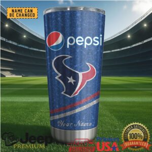 Houston Texans Mix Pepsi Blue Tumbler Custom Name