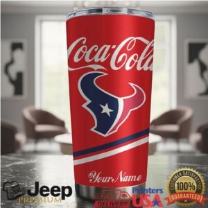 Houston Texans NFL Team Mix Coca Red Tumbler Custom Name