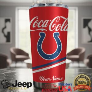 Indianapolis Colts NFL Team Mix Coca Red Tumbler Custom Name