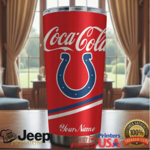 Indianapolis Colts NFL Team Mix Coca Red Tumbler Custom Name