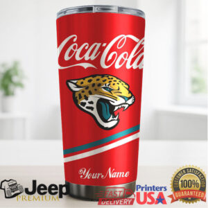 Jacksonville Jaguars NFL Team Mix Coca Red Tumbler Custom Name