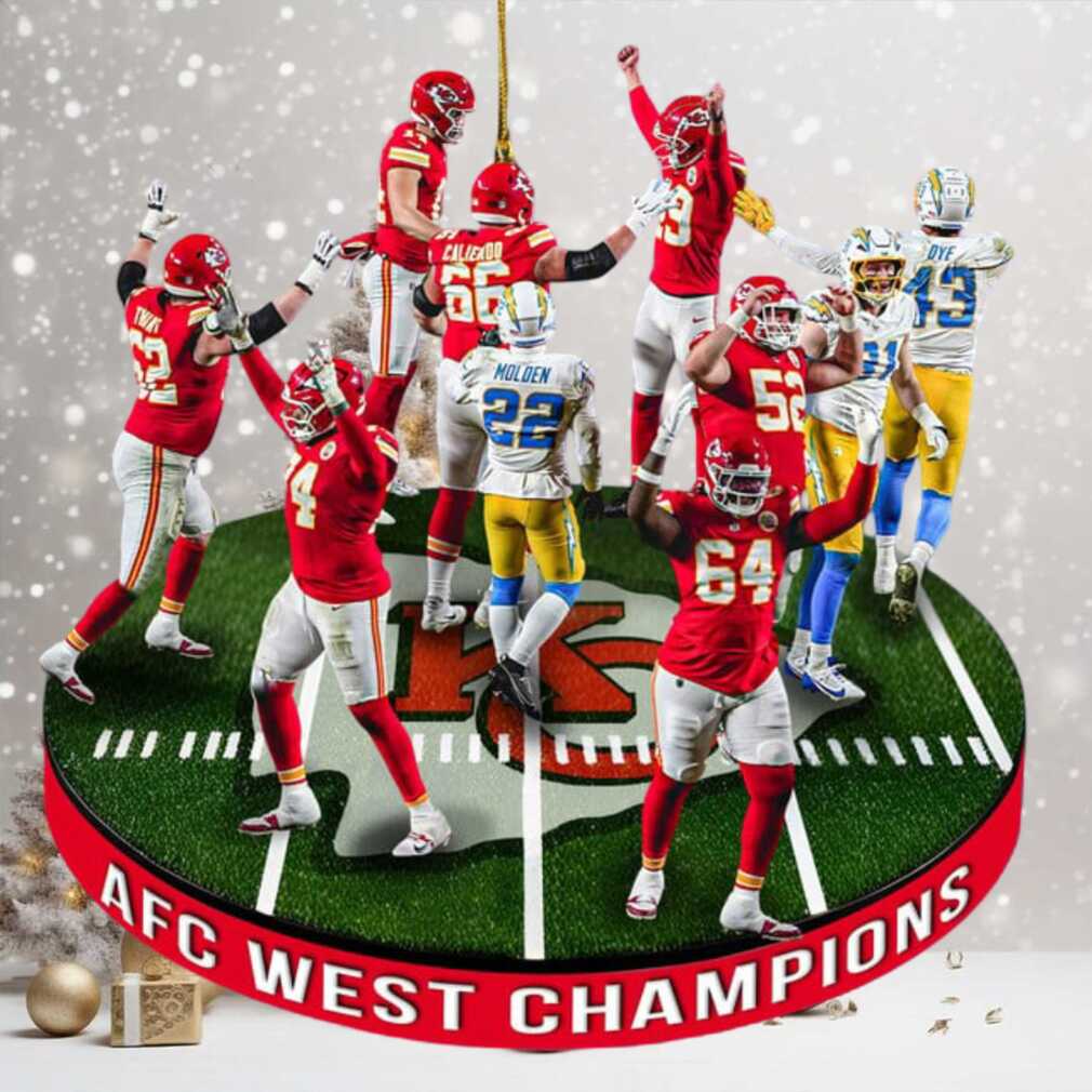 Kansas City Chiefs AFC West Champions Football Ornament Kansas City Chiefs AFC West Champions Football Ornament