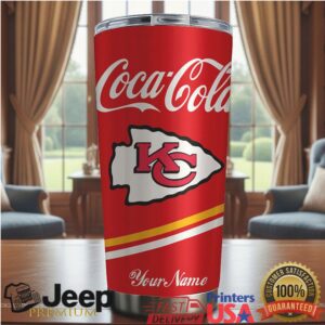 Kansas City Chiefs NFL Team Mix Coca Red Tumbler Custom Name