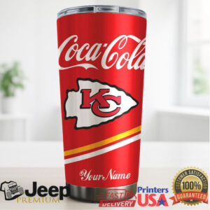 Kansas City Chiefs NFL Team Mix Coca Red Tumbler Custom Name