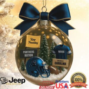 Keep Pounding Carolina Panthers Nation Christmas Ornament