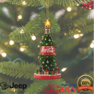 Kurt Adler Coca Cola Miniature Christmas Tree with Presents Ornament